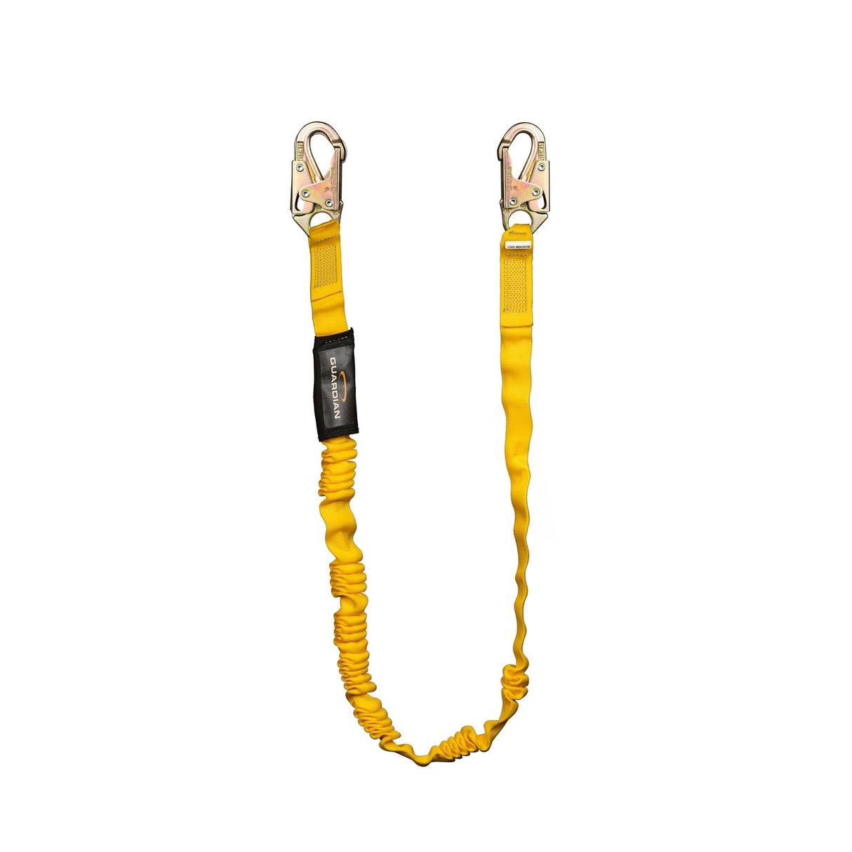 Guardian 11200 6 ft Single Leg Internal Shock Fall Arrest Lanyard with Steel Snap Hooks
