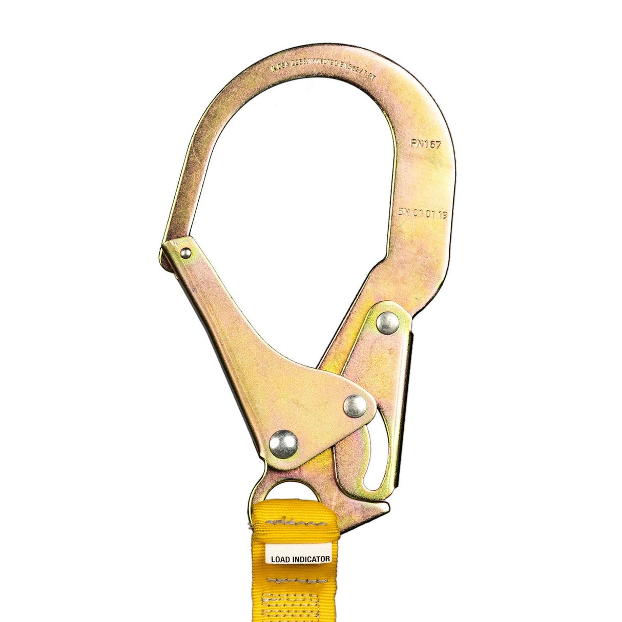 Guardian 11201 6 ft Single Leg Fall Arrest Internal Shock Lanyard with Steel Rebar Hook - 4