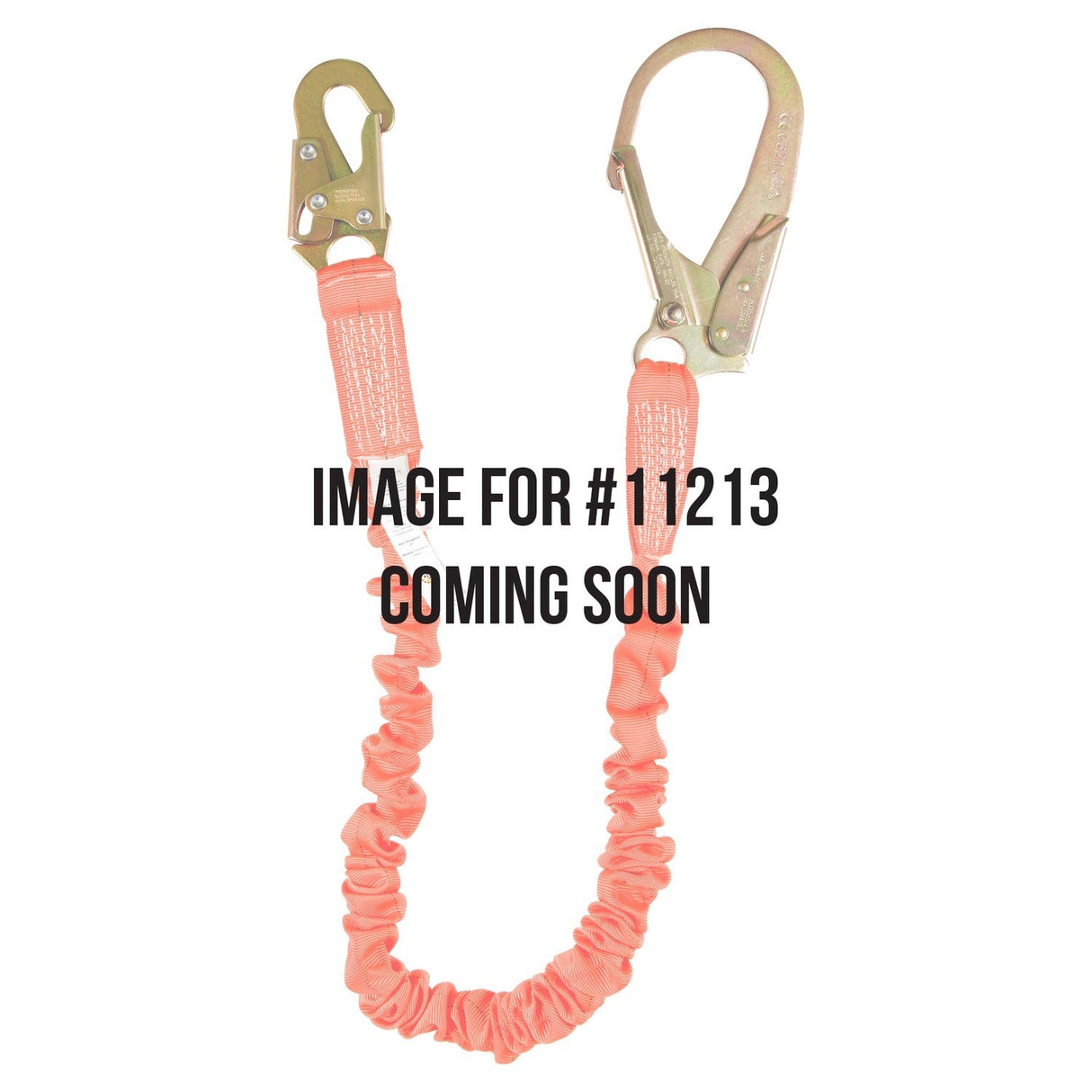 Guardian 11213 Shock Absorbing Stretch Single Leg Lanyard with Steel Rebar Hook 4.5 ft to 6 ft