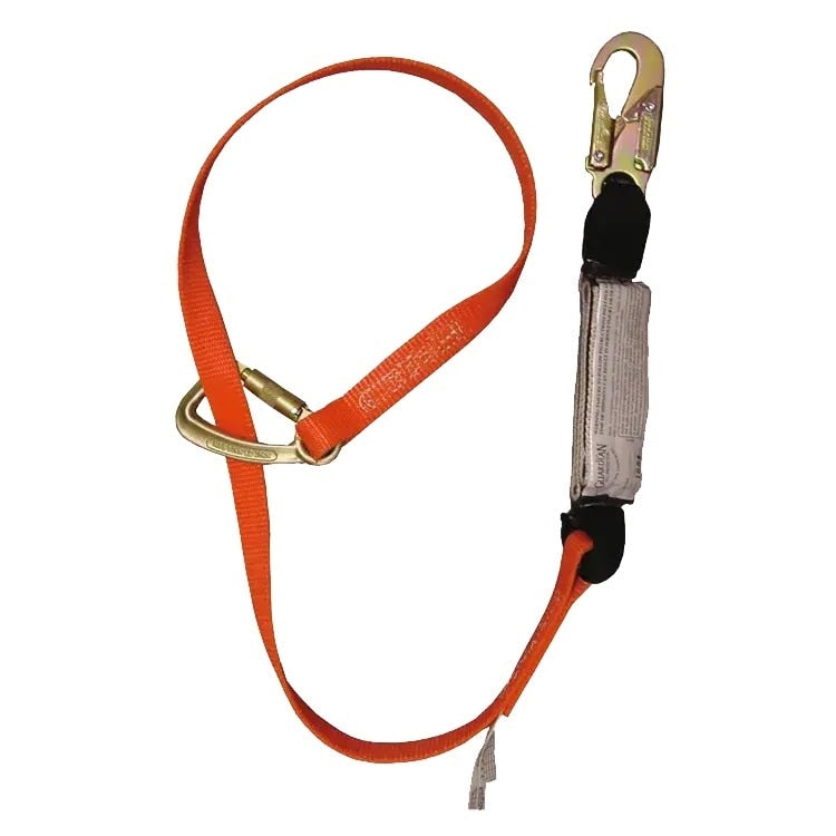 Guardian 11730 6 ft Single Leg Double Lock Wrap Lanyard with Carabiner
