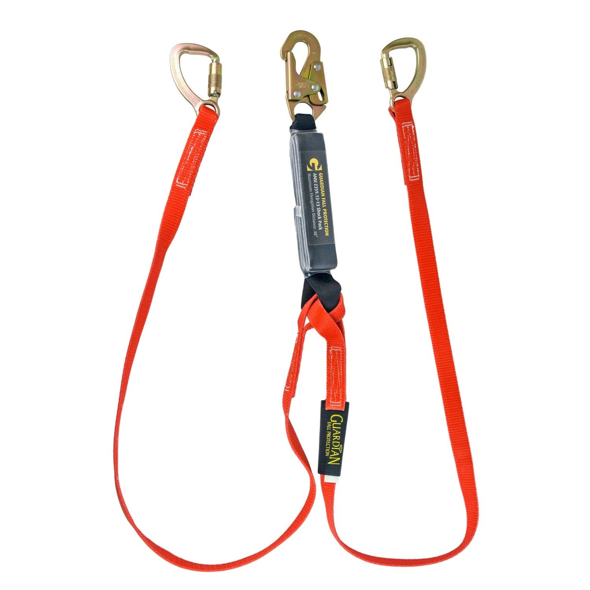 Guardian 11760 6 ft Double Leg Triple Lock Wrap Lanyard with Shock Absorber