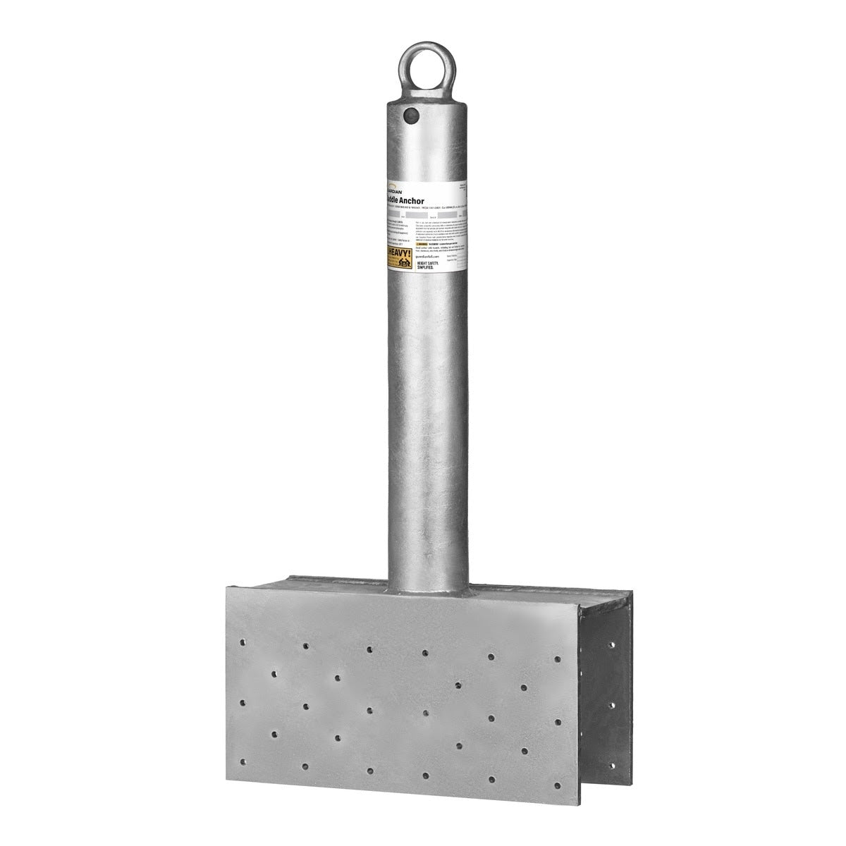 Guardian 1400399 12 in. Galvanized Steel Saddle Anchor for Permanent Wood Structure Anchorage (1 Pack) - 2