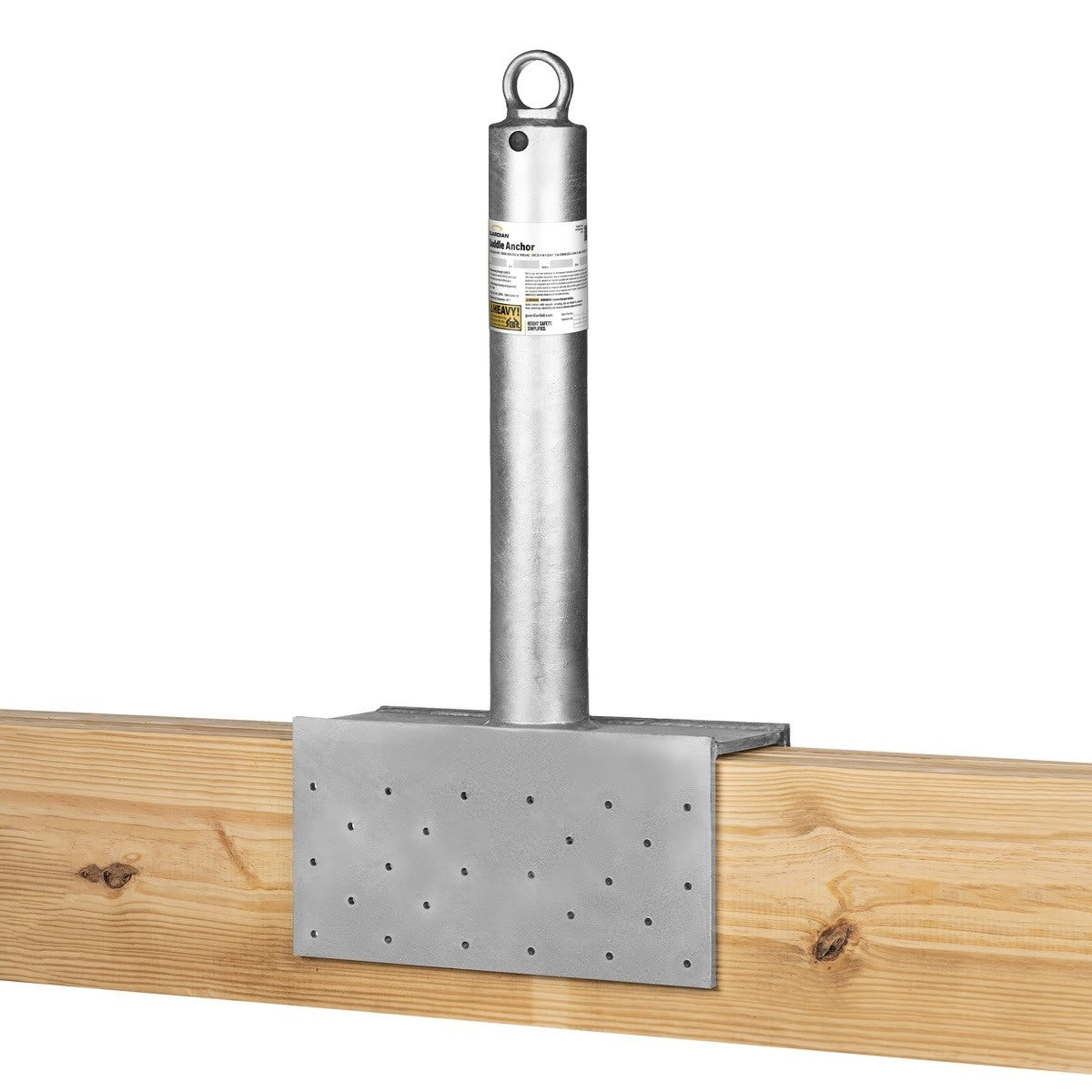 Guardian 1400399 12 in. Galvanized Steel Saddle Anchor for Permanent Wood Structure Anchorage (1 Pack) - 3