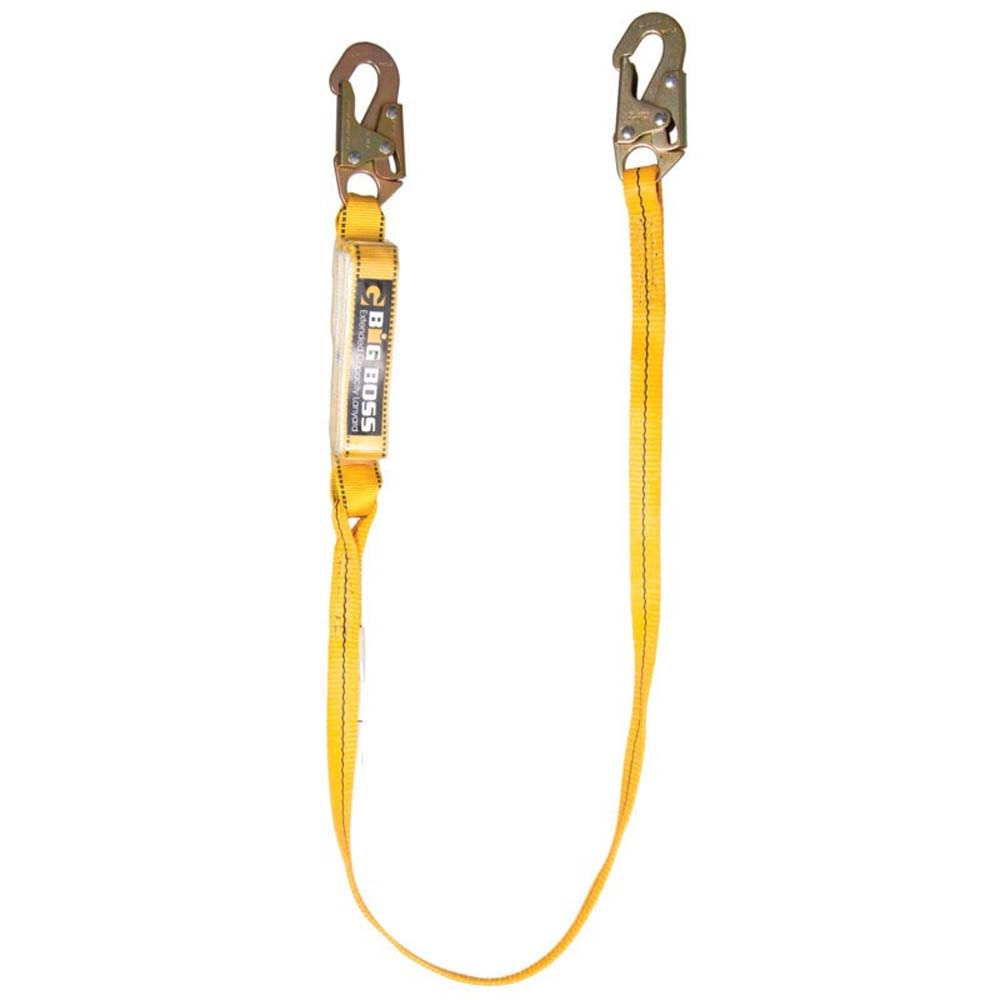 Guardian 21302 6 ft Dual Leg Big Boss Extended Free Fall Lanyard with Steel Snap Hooks - 2