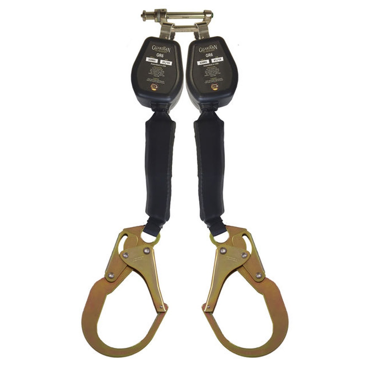 Guardian 32005 6 ft Double Web Self-Retracting Lifeline with Steel Rebar Hooks
