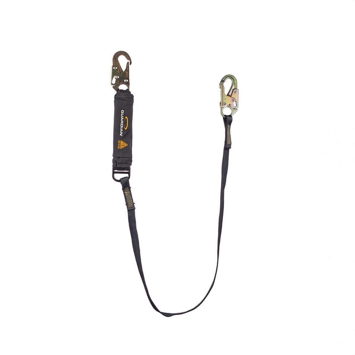 Guardian 3400030 6 ft Arc Flash Shock Absorbing Kevlar Web Lanyard with Steel Snap Hooks