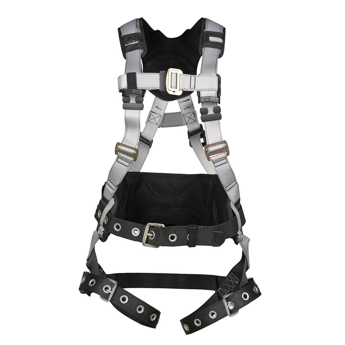 Guardian 3737025 Defender Construction Full Body Harness M-L Pass Through Chest Tongue Buckle Legs