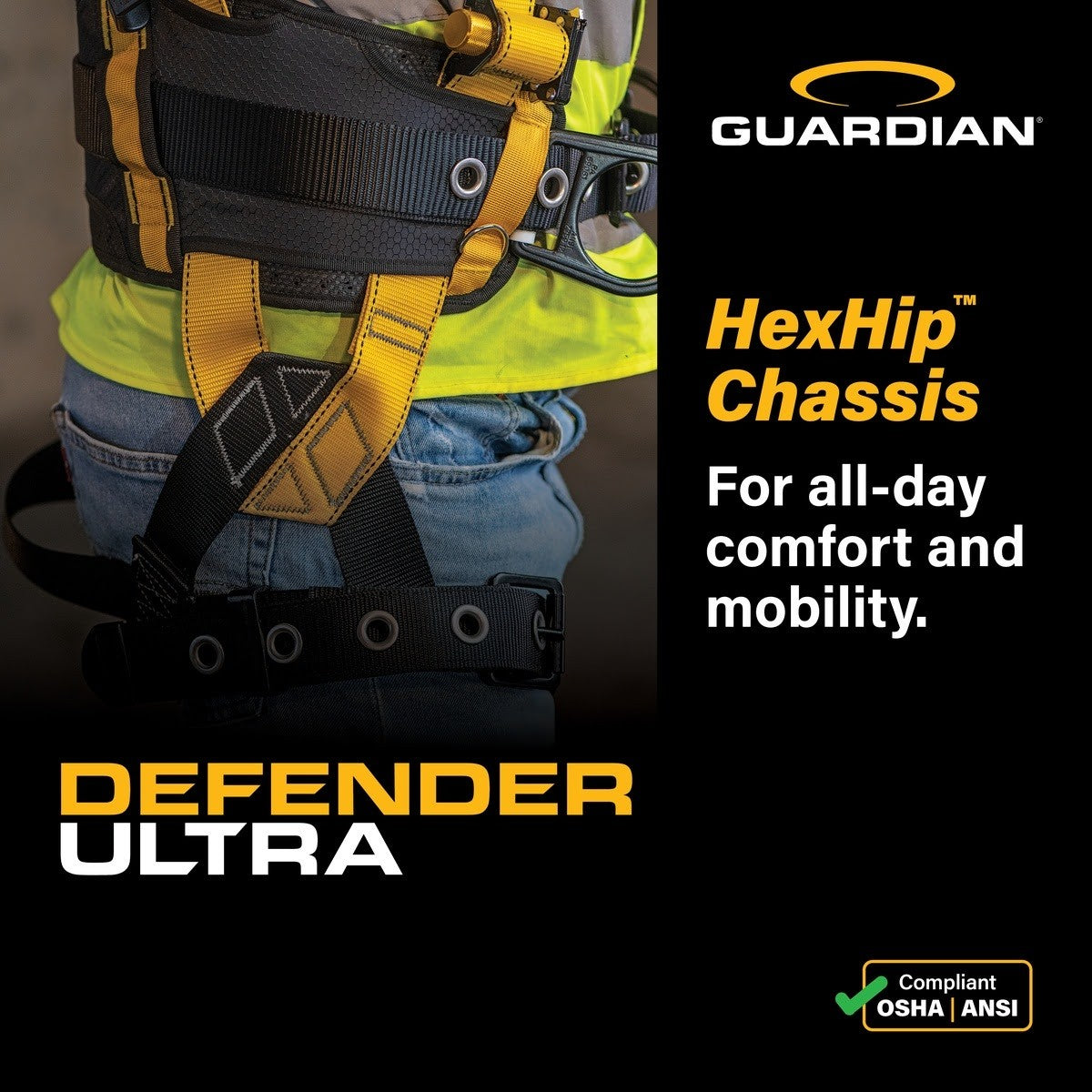 Guardian 3737135 Defender Ultra Retrieval Harness 3XL Quick-Connect Chest 12x14x6.5 in - 4
