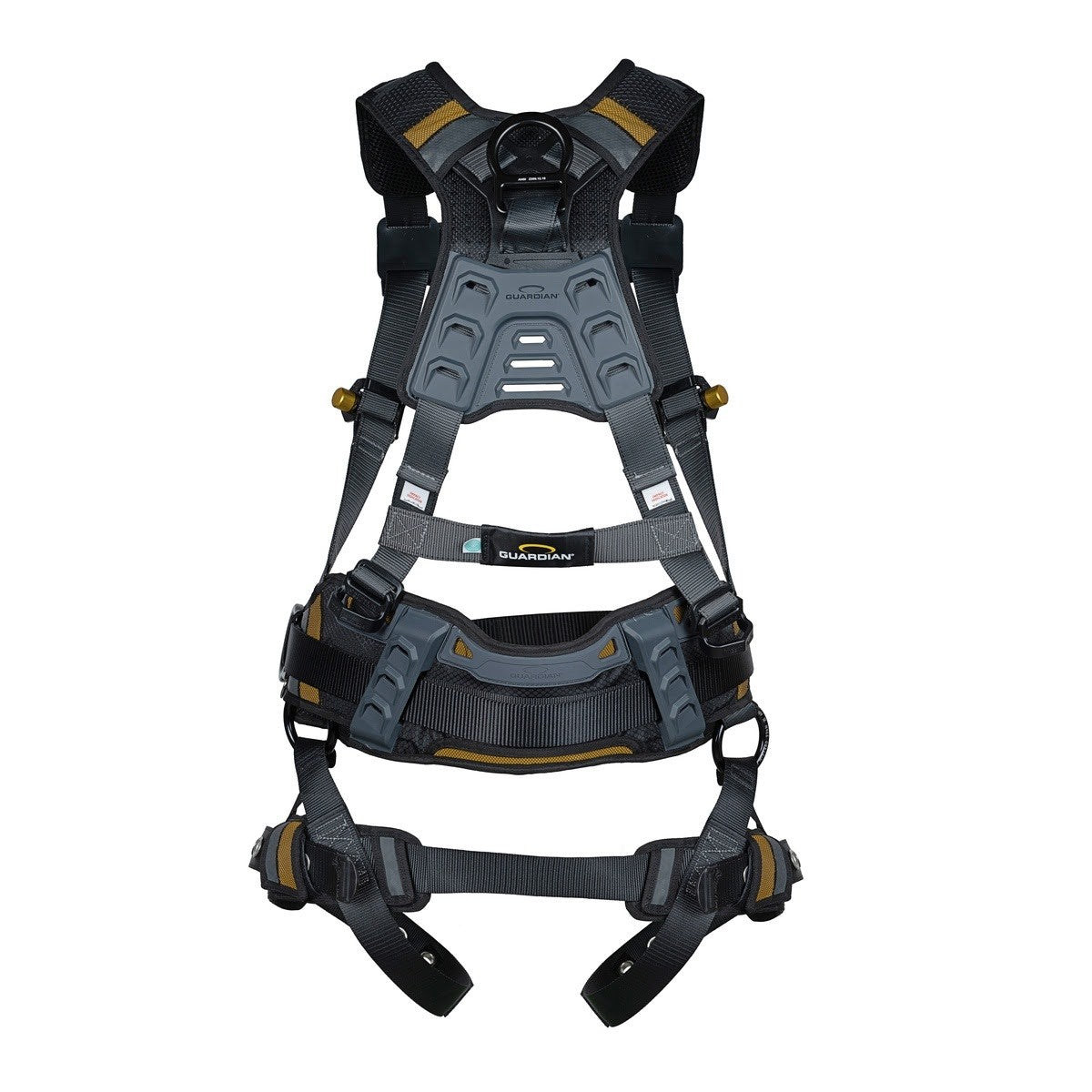 Guardian 3737376 Defender Ultra Plus Construction Climbing Full Body Harness XS-S Quick Connect Chest Tongue Buckle Legs - 3
