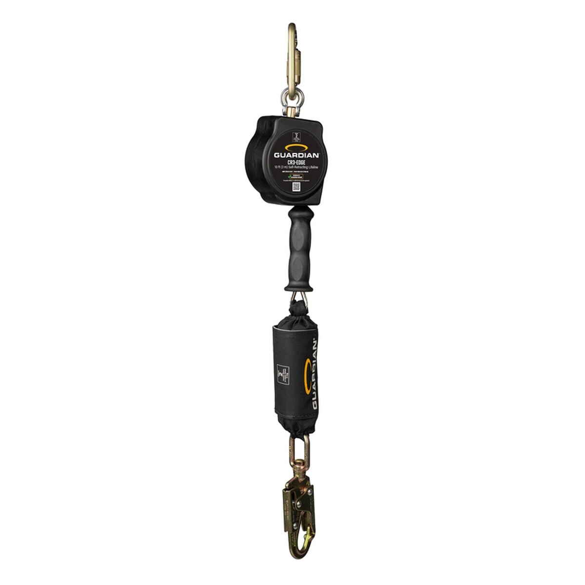 Guardian 4200007 CR3-Edge 10 ft Class 2 Cable Self-Retracting Lifeline with Swivel Top and Carabiner
