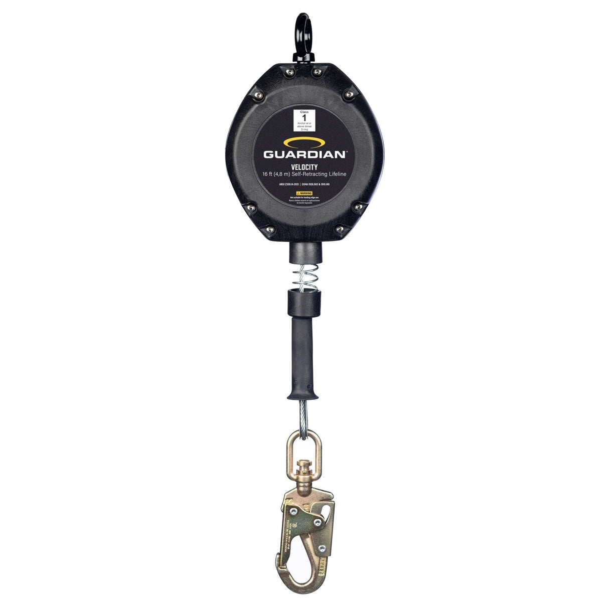 Guardian 42000 16 ft Class 1 Cable Self Retracting Lifeline with Steel Snap Hook