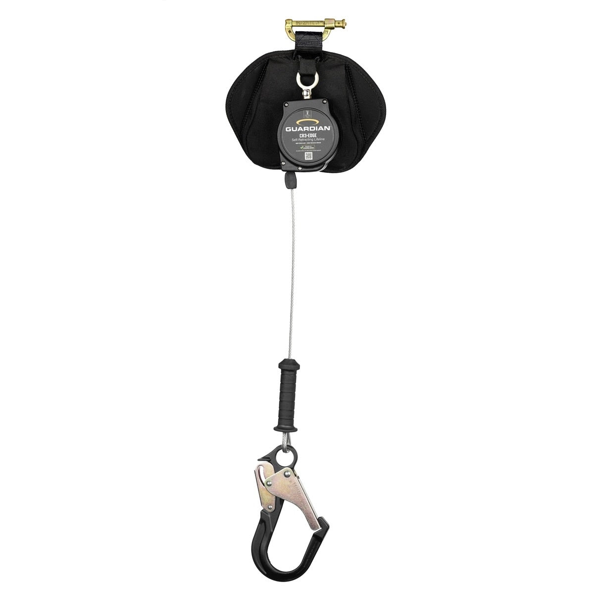 Guardian 4200203 CR3-Edge Class 2 Personal Self Retracting Lifeline with 8 ft Galvanized Steel Cable and Aluminum Rebar Hook