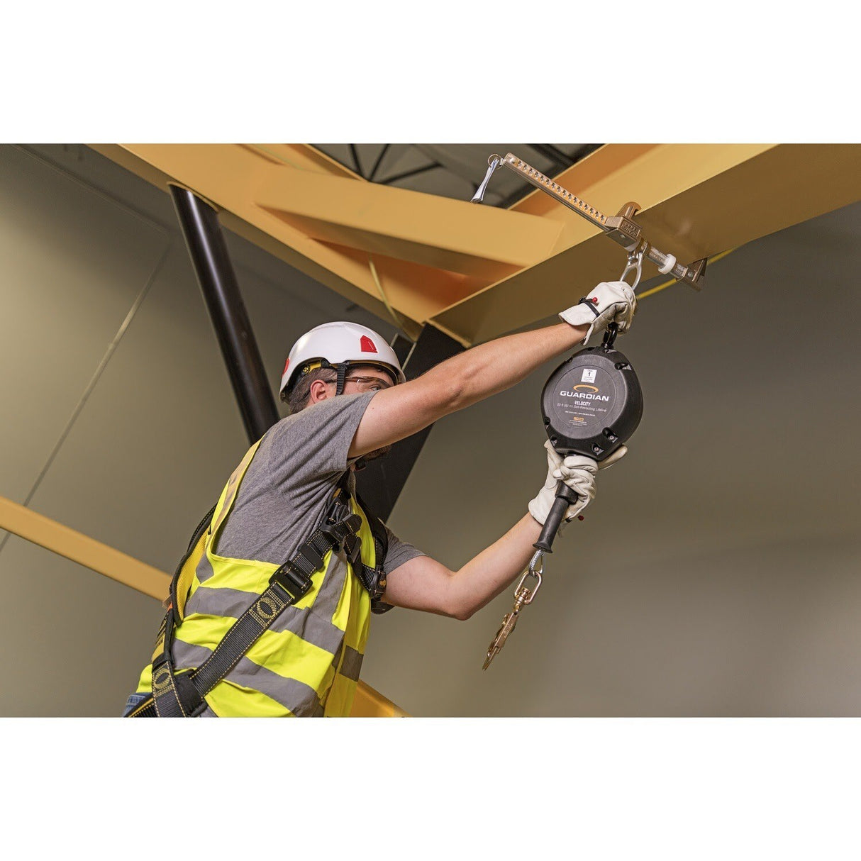 Guardian 42002 30 ft Velocity Class 1 Cable Self Retracting Lifeline with Steel Snap Hook - 6