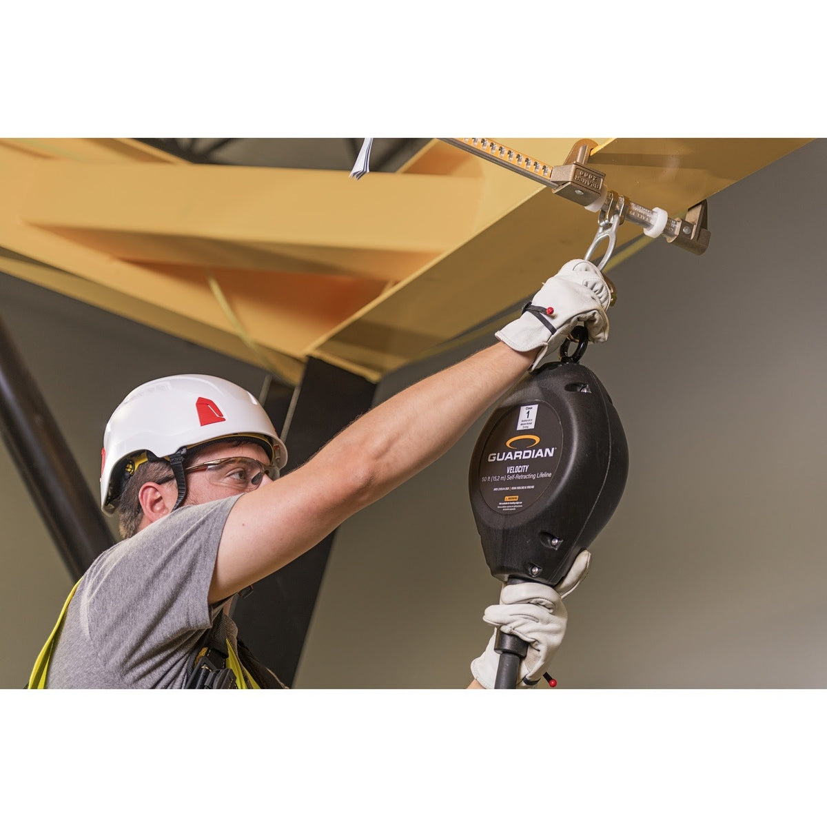 Guardian 42003 50 ft Class 1 Self-Retracting Lifeline with Galvanized Steel Cable - 7
