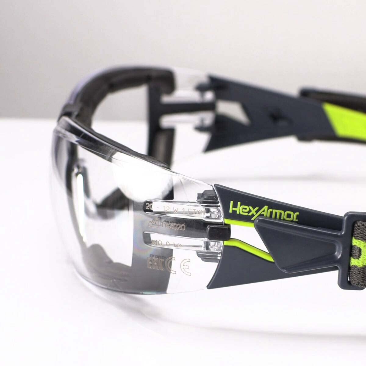 HexArmor 11-12002-05 MX200G Clear TruShield 2SF Safety Glasses With Gasket And Cloth Strap - 4
