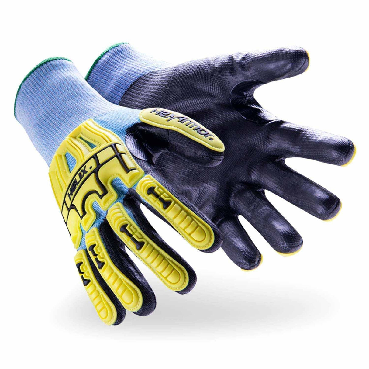HexArmor 3012 Helix A5 15G HPPE Glass Blend Impact PU Dip High-Flex Knit Work Gloves - 2