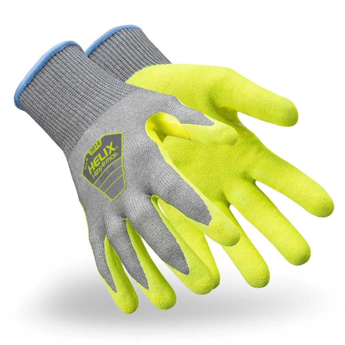 HexArmor 3014-L (9) Helix 3014 18 Gauge HPPE Knit Cut Resistant Sandy Nitrile Palmn A6 Cut Level Glove (L)