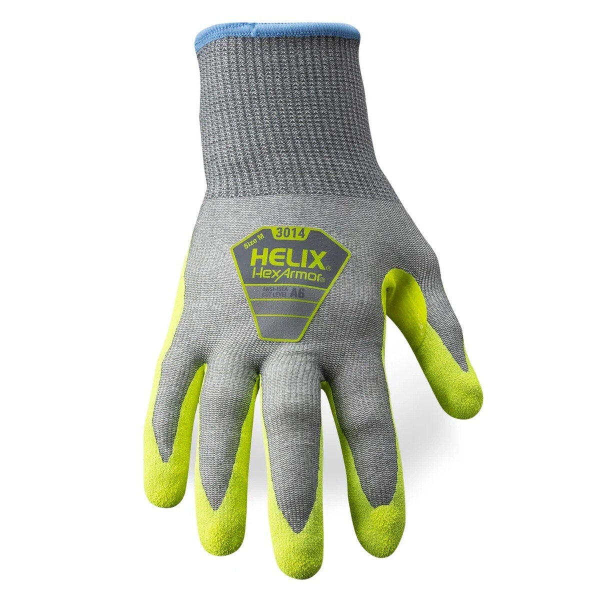HexArmor 3014-L (9) Helix 3014 18 Gauge HPPE Knit Cut Resistant Sandy Nitrile Palmn A6 Cut Level Glove (L) - 2