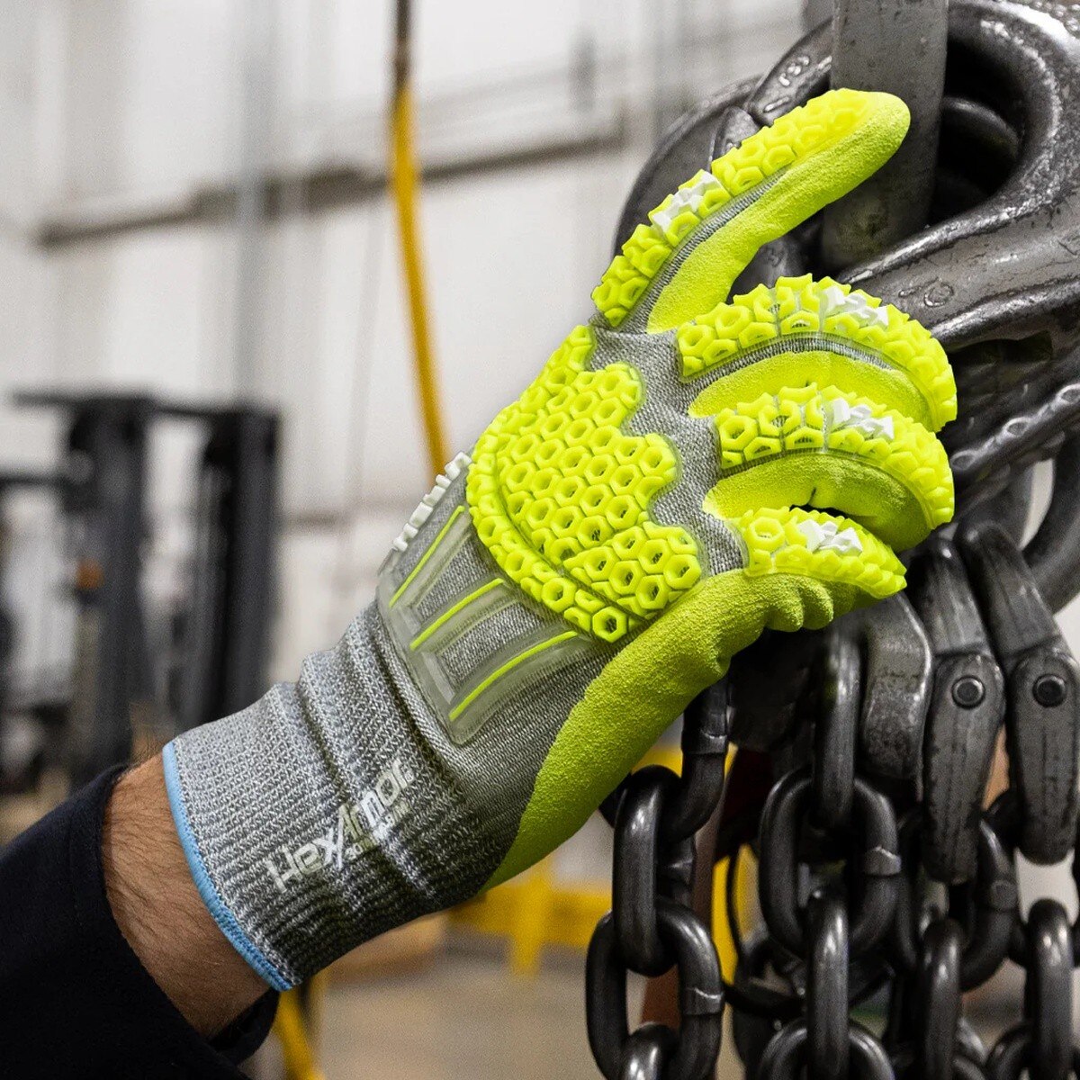 HexArmor 3014IMP Helix Hi-Vis Impact Gloves with i2 Impact Guards and A6 Cut Protection (1 Pair) - 5