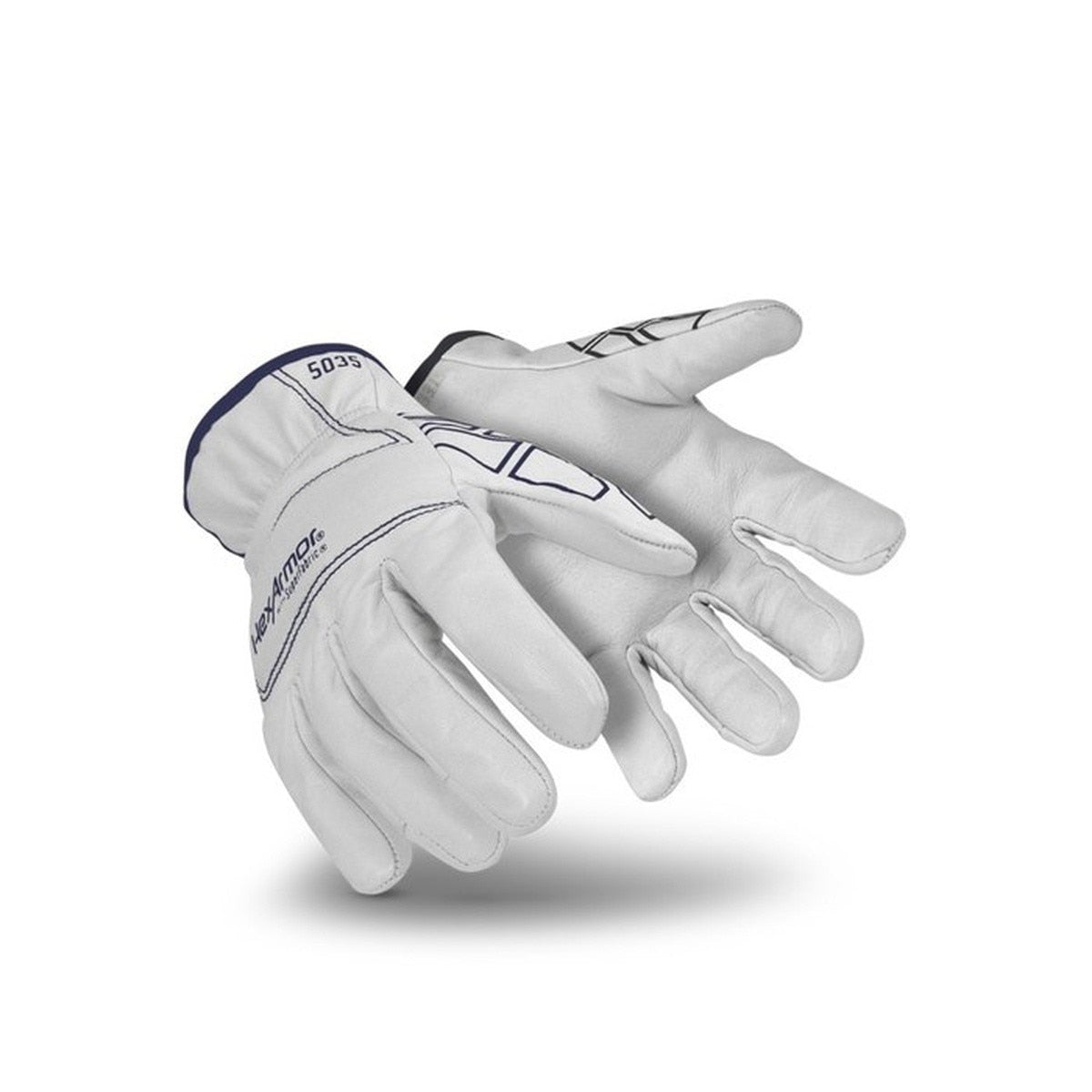 HexArmor 5035-L (9) SteelLeather Leather Cut Resistant Glove Size Large White