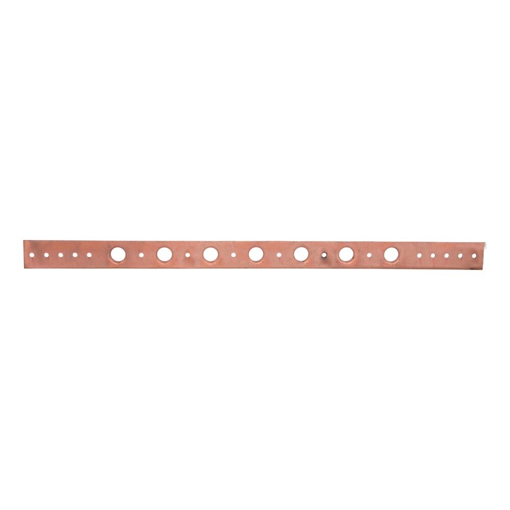 HoldRite 101-18-R 20 in Copper Bonded Flat Bracket with Extruded Holes for Half Inch Pipe - 2
