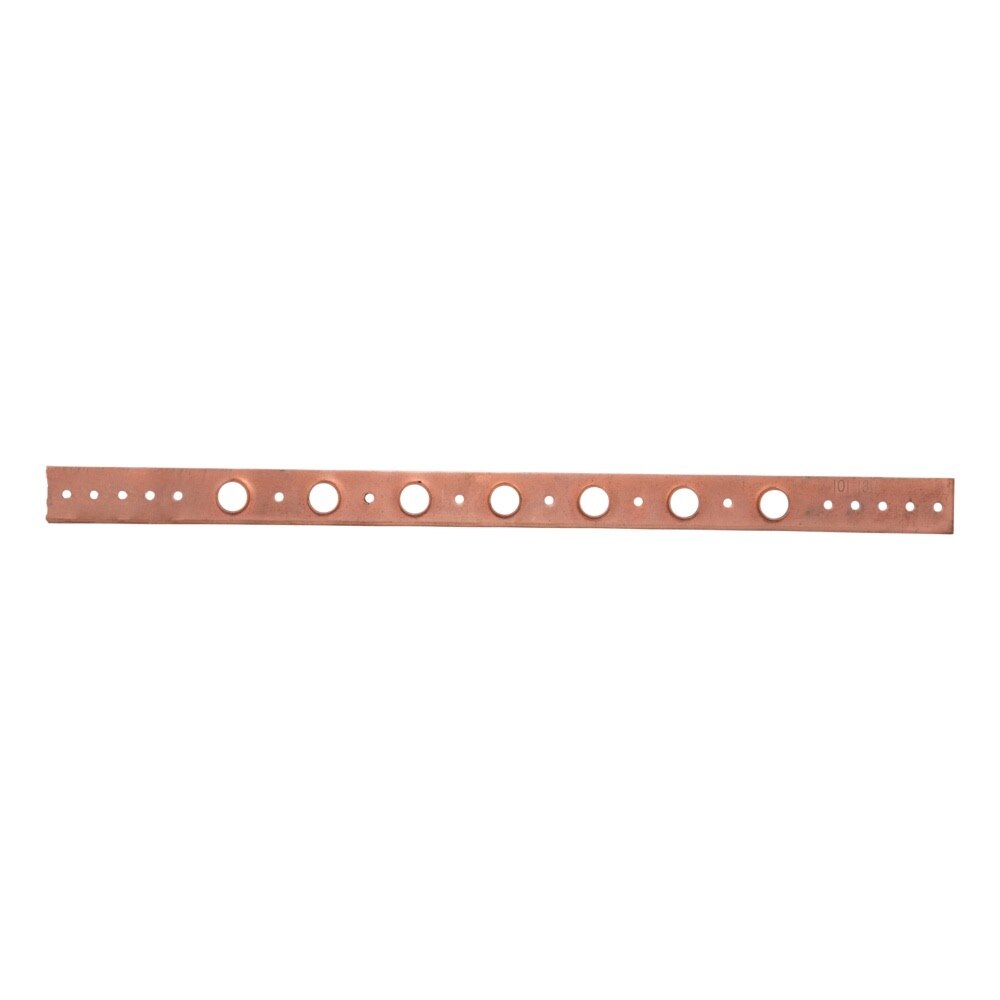HoldRite 101-18-R 20 in Copper Bonded Flat Bracket with Extruded Holes for Half Inch Pipe - 3