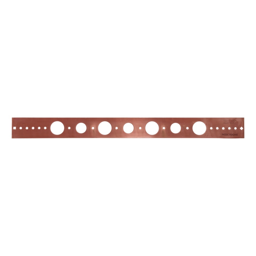 HoldRite 102-18 20 in. Copper-Bonded Flat Bracket for 3/4 in. or 1 in. Copper Pipe - 3