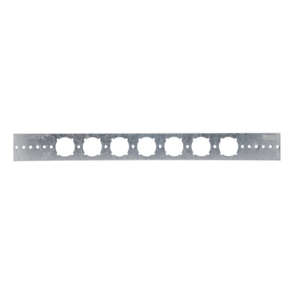 HoldRite 103-18 20 in. PEXRite Flat Galvanized Bracket with 1-3/8 in. Keyed Holes - 3