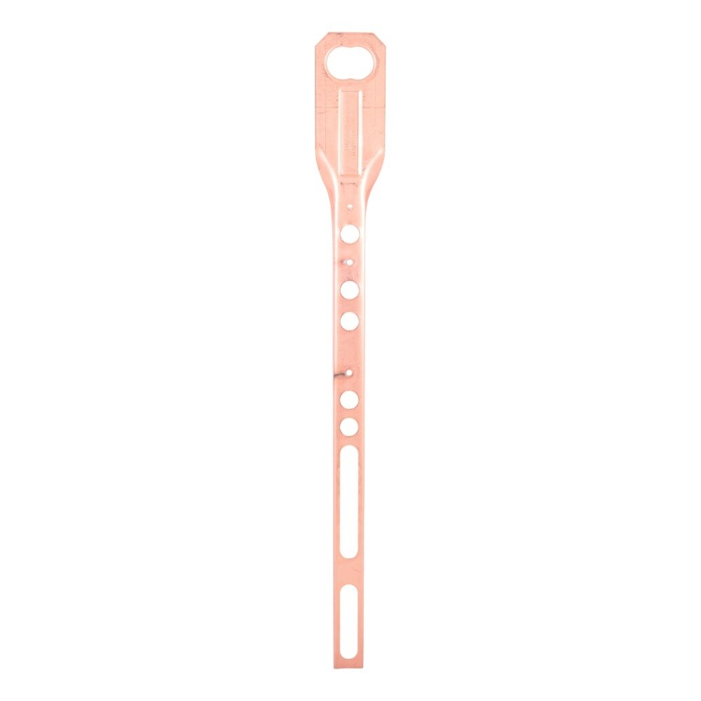 HoldRite 114-CO 1 in. x 23.25 in. Copper-Bonded Offset Carrier Bracket for Flush Valve Stub Out - 2