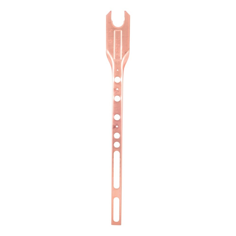 HoldRite 114-CR 23.25 in. Copper-Bonded Carrier Bracket with 1-1/8 in. Top Notch for 1 in. Flush Valves - 2