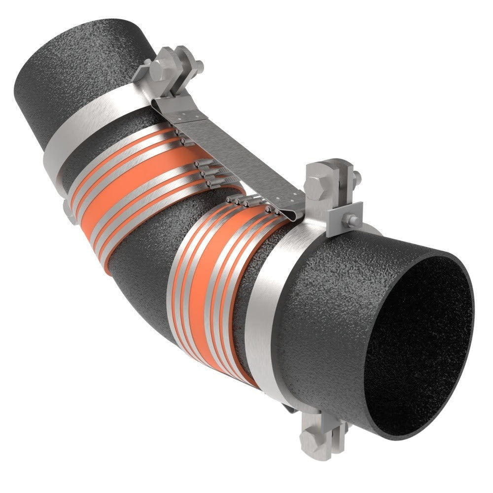 HoldRite 117-10L-G 10 in. Galvanized No-Hub 1/8 Bend Restraint Kit - 2