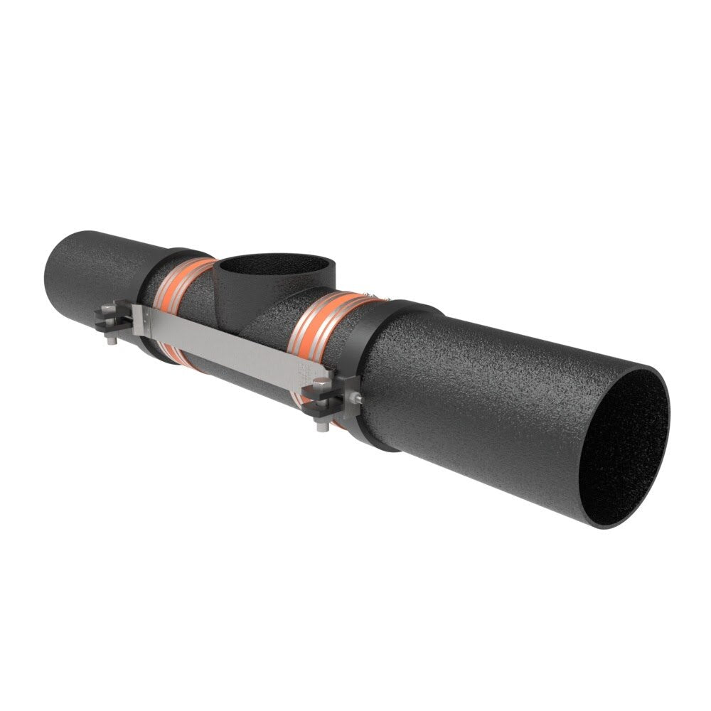 HoldRite 117-10T 10 in. No-Hub Test Tee Fitting Restraint - 2