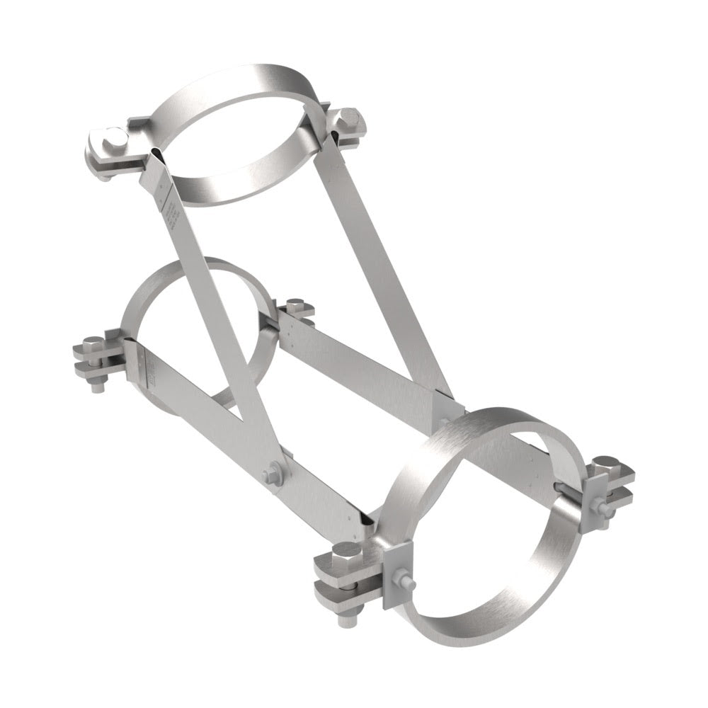 HoldRite 117-10W-G 10 in. Galvanized No-Hub Wye Fitting Restraint for DWV Cast Iron Pipe