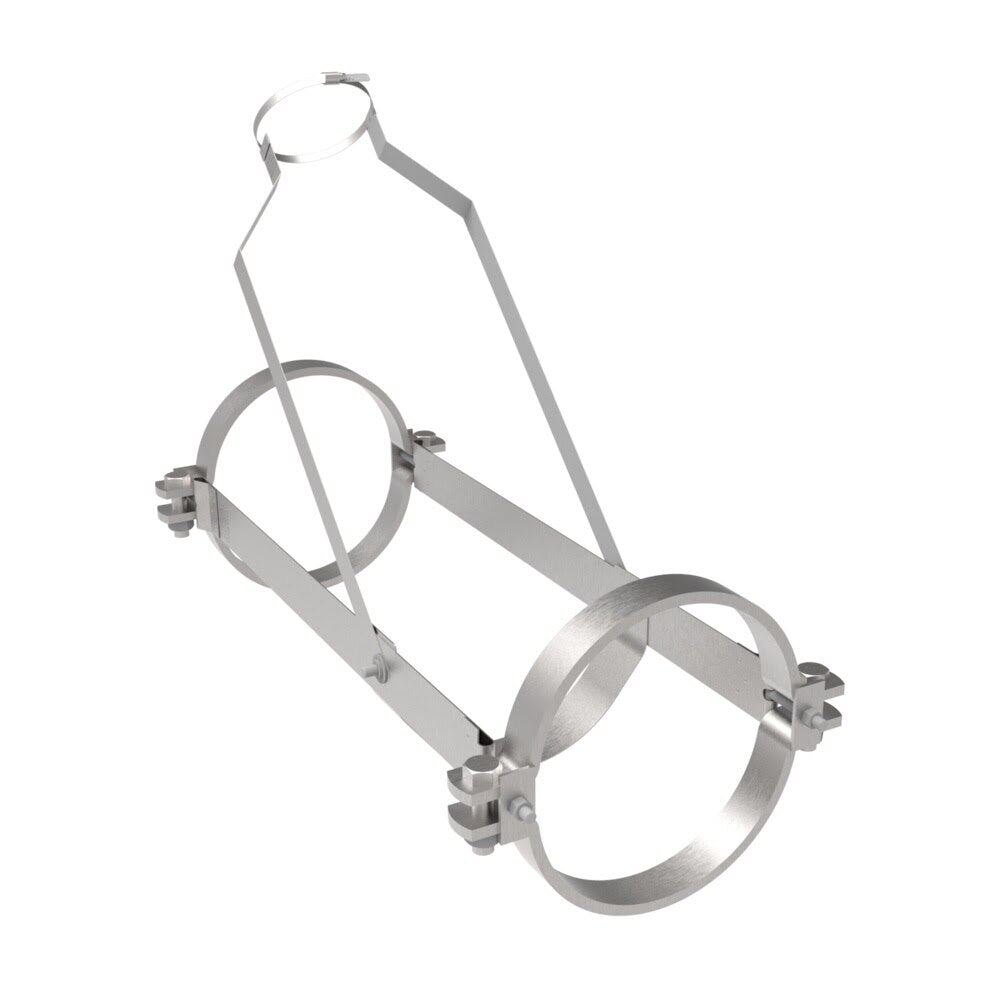 HoldRite 117-12x4WR-G 12 in. x 4 in. Galvanized No-Hub Wye Fitting Restraint