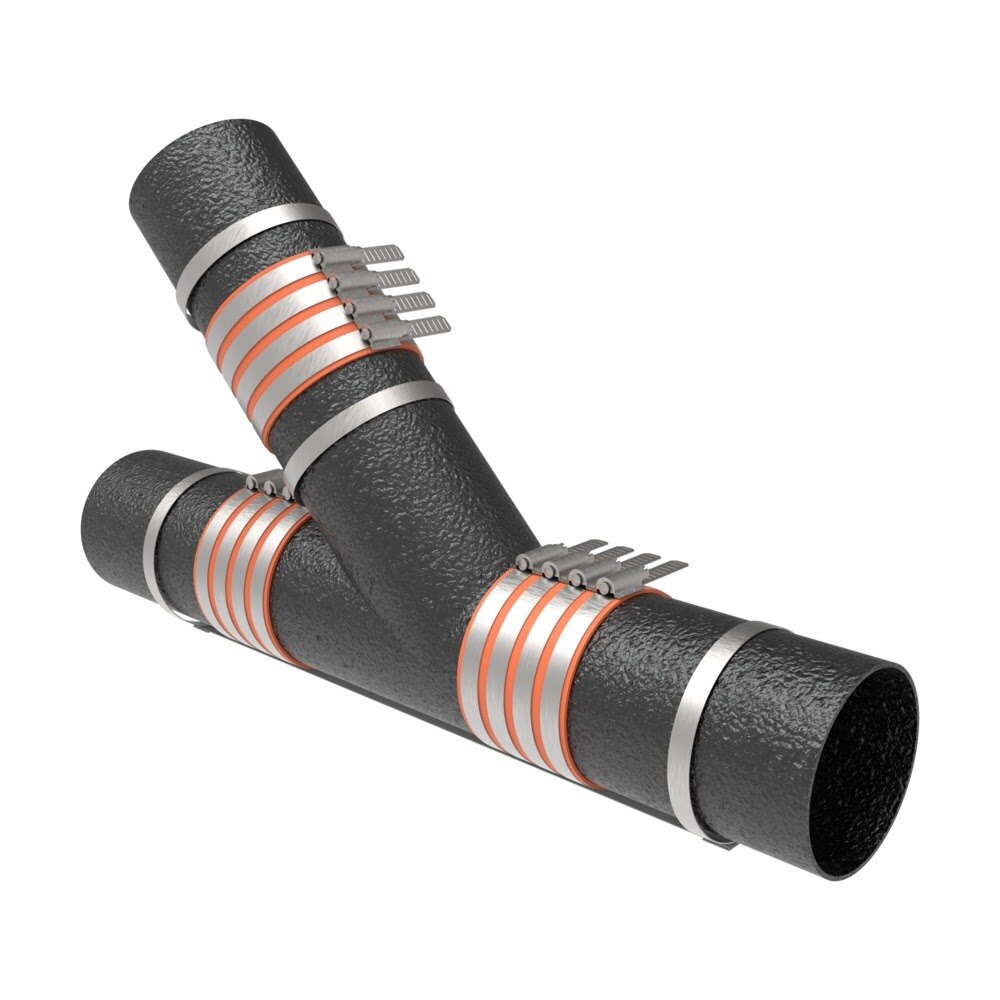 HoldRite 117-8W 8 in. No-Hub Wye or Sanitary Tee Restraint - 2