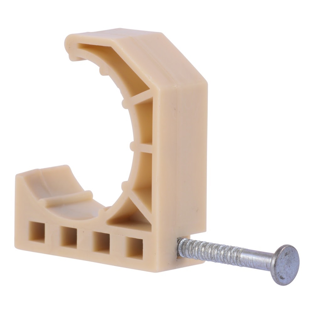 HoldRite 193 1 in. Plastic Half S-Nail Clamp for Copper PEX and CPVC Tubing - 3