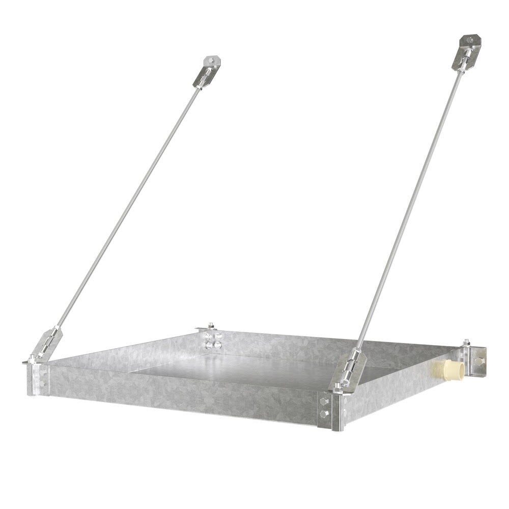 HoldRite 50-SWHP-WM Wall Mount Water Heater Platform Metal Drain Connection 26-1/2 in Diameter