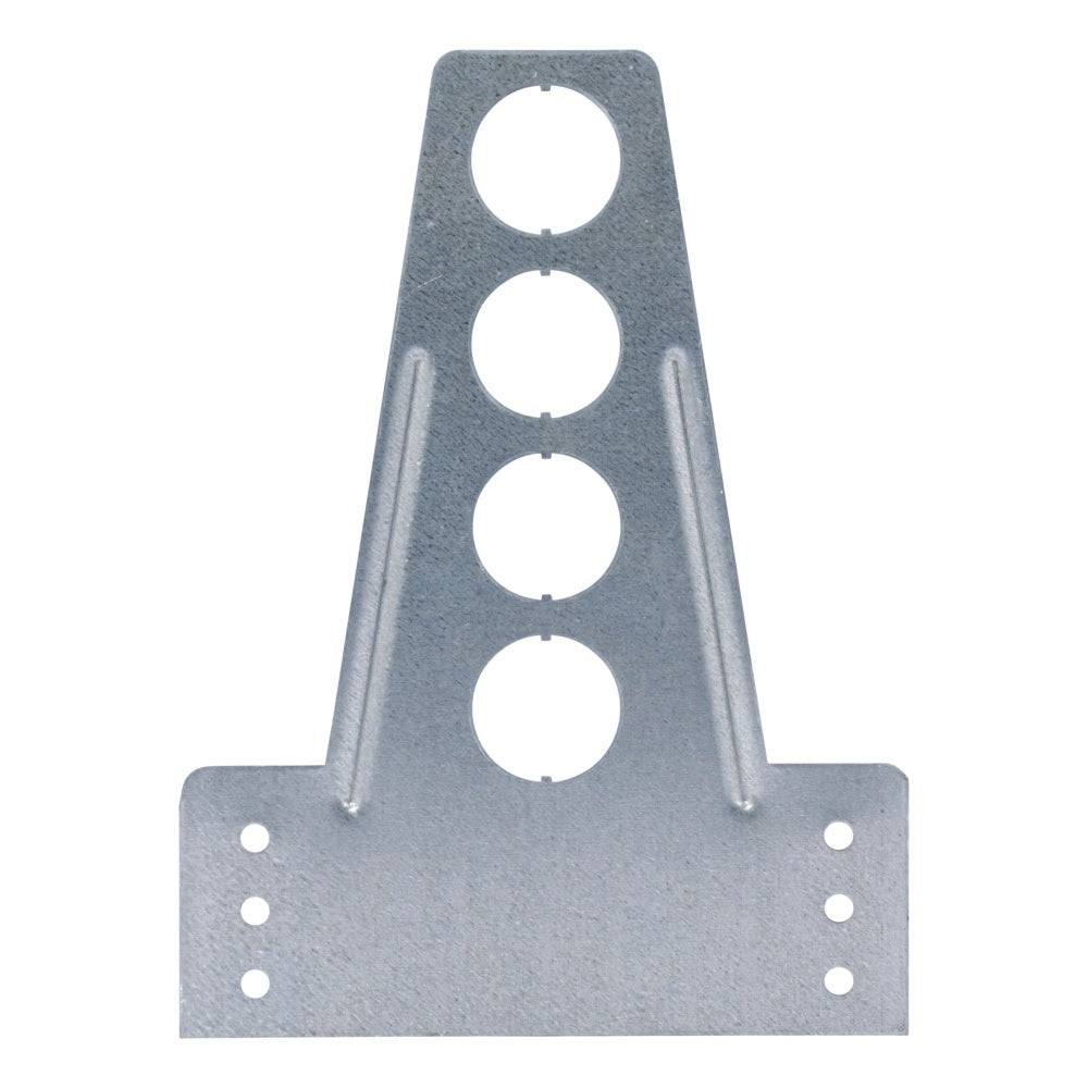 HoldRite 609-N-6 18 Gauge Galvanized Steel Bracket with 1 in. Holes on 2 in. Centers - 2