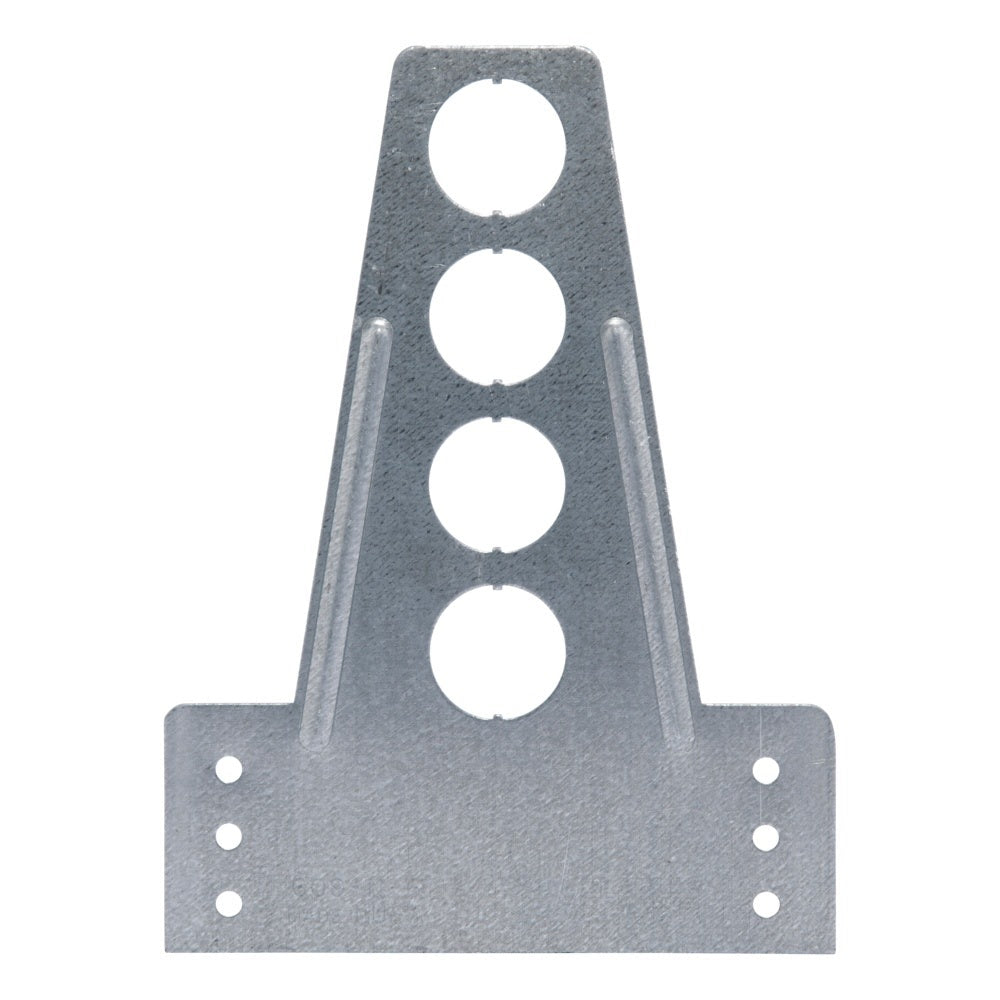 HoldRite 609-N-6 18 Gauge Galvanized Steel Bracket with 1 in. Holes on 2 in. Centers - 3