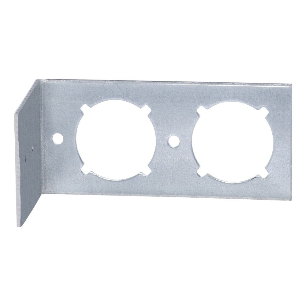HoldRite 709-L Galvanized Steel Stub L Bracket with 1-3/8 in. Keyed Holes - 3