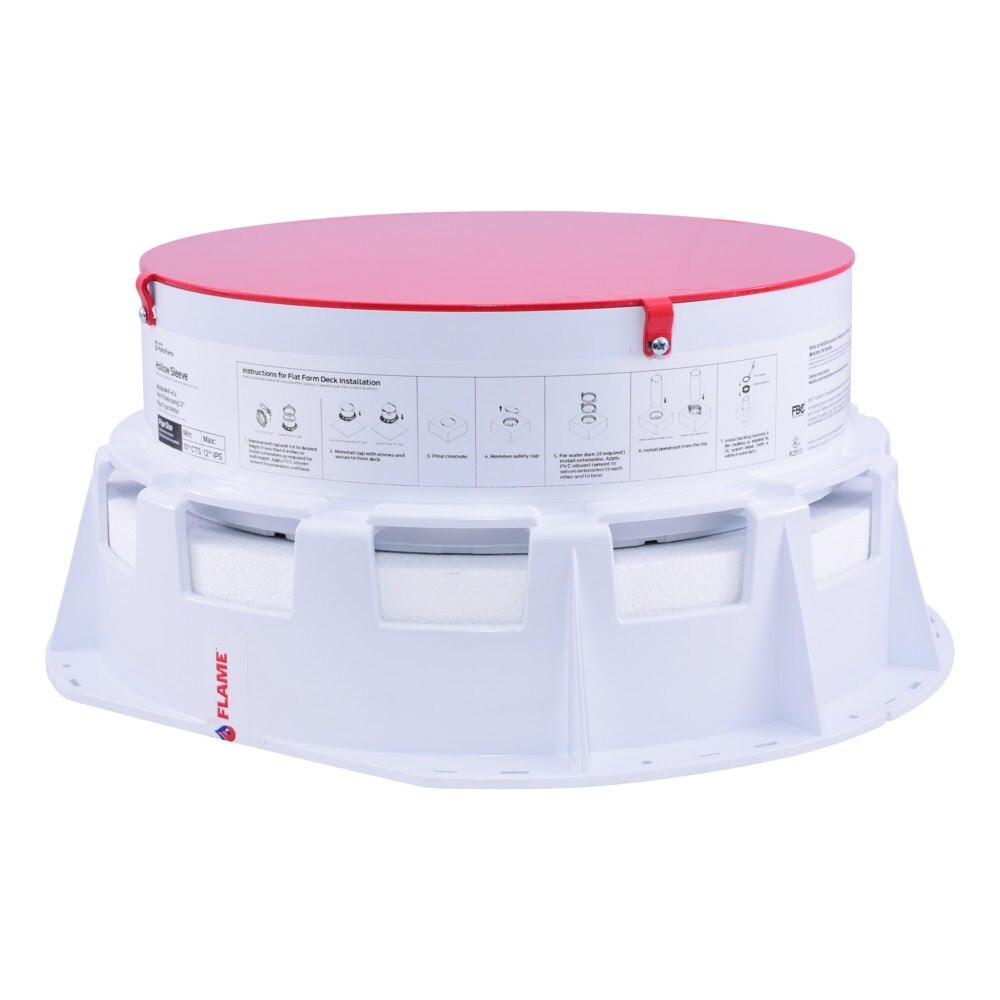 HoldRite HF-H14 14 in. IPS OD 8 in. Tall Cast in Place Hollow Firestop Sleeve for 12 in. Metallic and Insulated Metallic Pipes