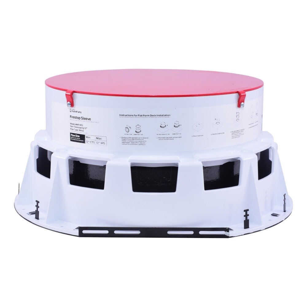 HoldRite HF-M12 HydroFlame 12 in Metallic Pipe Cast in Place Firestop Sleeve 8 in Tall - 3