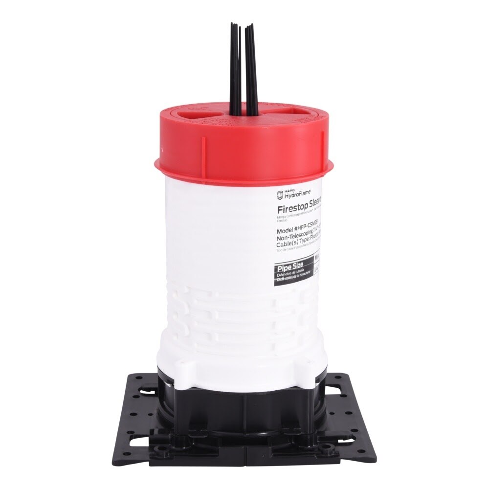 HoldRite HFP-CSM2B 3 in. ID Firestop Cable Sleeve 7-1/4 in. to 8 in. Tall with Adjustable Cap - 2