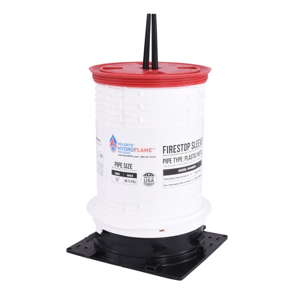 HoldRite HFP-CSM3 4 in. ID Firestop Cable Telescoping Sleeve 7-1/2 in. to 11-3/4 in. Tall