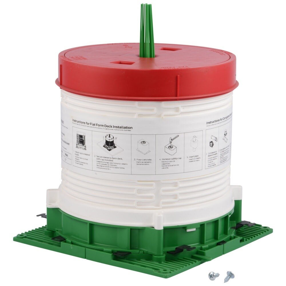 HoldRite HFP-G5B 5 in Electrical Firestop Deck Sleeve with Adjustable Cap 7-1/4 in to 8 in Tall