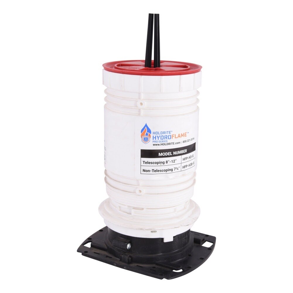 HoldRite HFP-H3-S HydroFlame Pro Series Hollow Telescoping Deck Sleeve with Water Seal 3 in. ID 7-1/2 in. to 11-3/4 in. Tall
