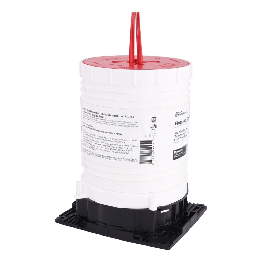 HoldRite HFP-H4-S 4 in ID Telescoping Firestop Sleeve with Water Seal 7-1/2 in to 11-3/4 in Tall