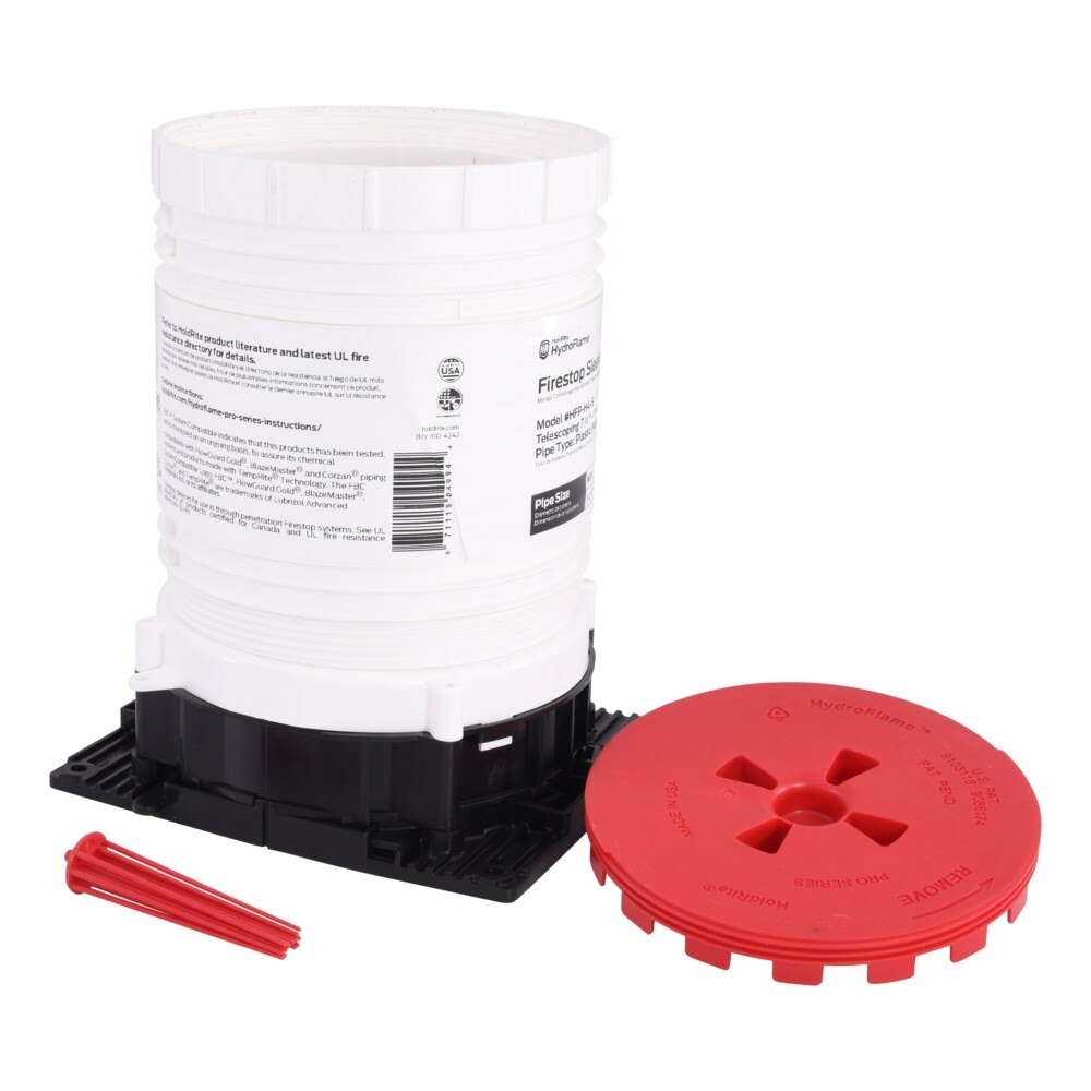 HoldRite HFP-H4-S 4 in ID Telescoping Firestop Sleeve with Water Seal 7-1/2 in to 11-3/4 in Tall - 3
