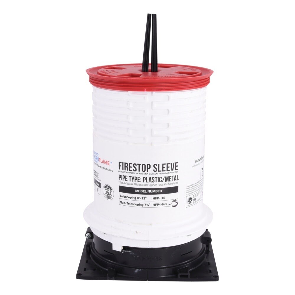 HoldRite HFP-H4B-S HydroFlame 4 in ID Hollow Deck Sleeve with Water Seal and Adjustable Cap - 2