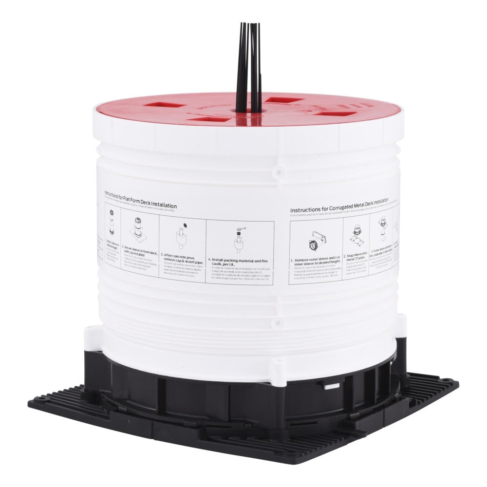 HoldRite HFP-H6-S 6 in. ID HydroFlame Pro Series Hollow Telescoping Deck Sleeve with Water Seal